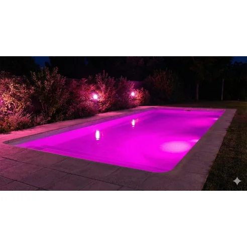 Kit 2 Focos Piscina RGBW 35W | Luz Blanca Real + WiFi + Mando