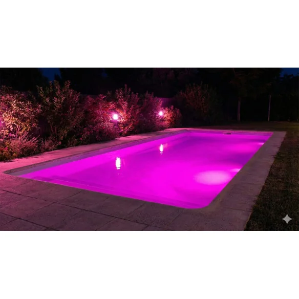 Kit 2 Swimming Pool Floodlights RGBW 35W | Real White Light + WiFi + Remote control
