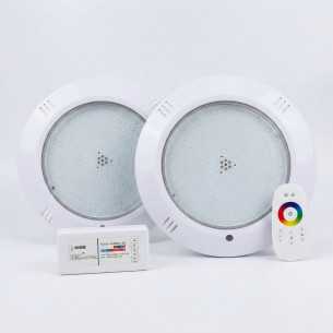 Pack d'économie : 2 spots LED RGB 4 fils + contrôleur avancé