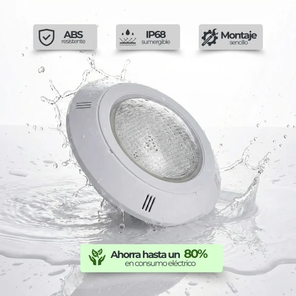 Projecteur de piscine à LED blanches pour surface de piscine | Support standard