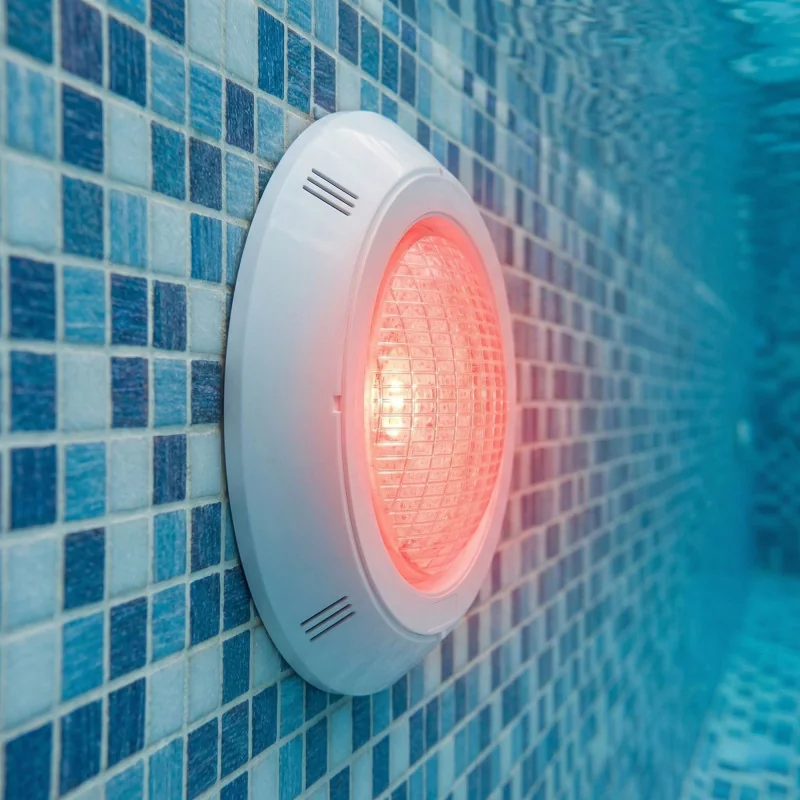 Foco LED Piscina Superficie 18W Blanco + RGB 12V | Cruceta