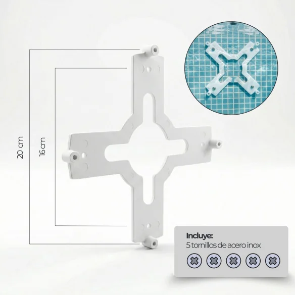 Projetor LED para piscina 35W: Montagem à superfície: Com suporte cruzado