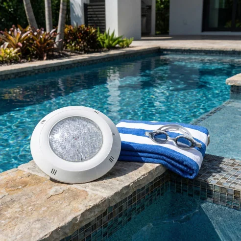 Foco LED para Piscina 35W | RGB 7 colores y blanco | Con Cruceta