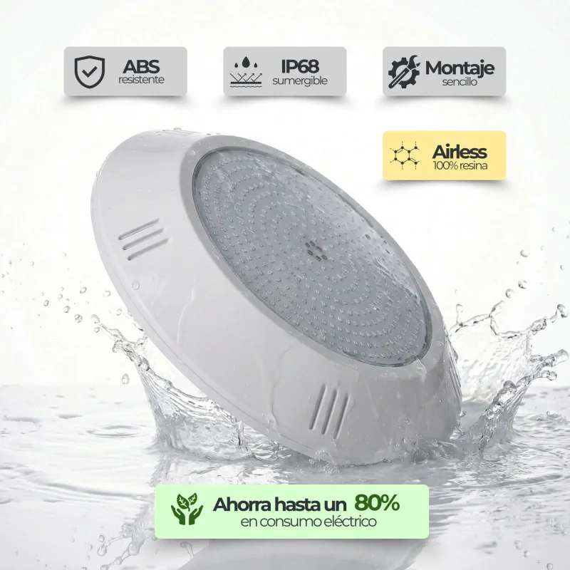 Projecteur de piscine de surface à LED RGB ON/OFF 12V AC (Ø26, 35W)