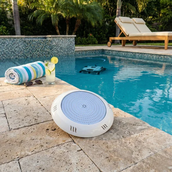 Foco LED Piscina Superficie | 35W 12V AC | Blanco + RGB ON/OFF | Gama Basic