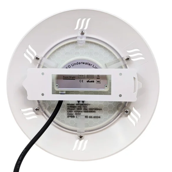 Foco LED Piscina Superficie | 35W 12V AC | Blanco + RGB ON/OFF | Gama Ecolume 28