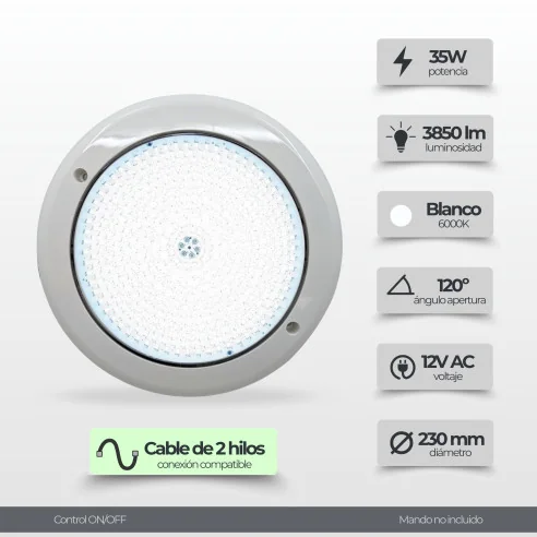 Spot LED blanc en résine 3000k | Swim Home