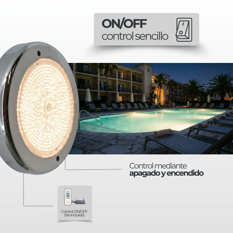 Spot LED pour piscine Ø23 cm 12V AC - inox 316, 35 W, 3450 lm : : Spot LED pour piscine Ø23 cm 12V AC - inox 316, 35 W, 3450 lm