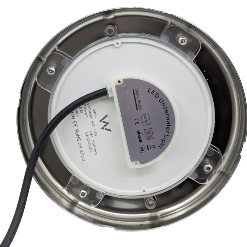 Surface-Mounted LED Pool Light | 35W 12V AC | White + RGB ON/OFF | Premium Stainless Steel