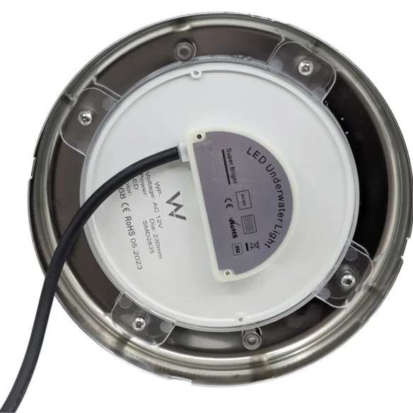 Surface-Mounted LED Pool Light | 35W 12V AC | White + RGB ON/OFF | Premium Stainless Steel
