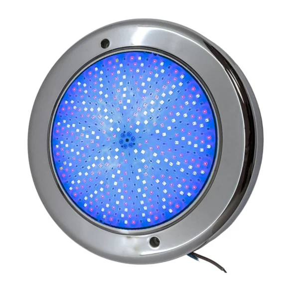 Foco LED para Piscina de Superfície | 35W 12V AC | Branco + RGB ON/OFF | Gama Premium Inox