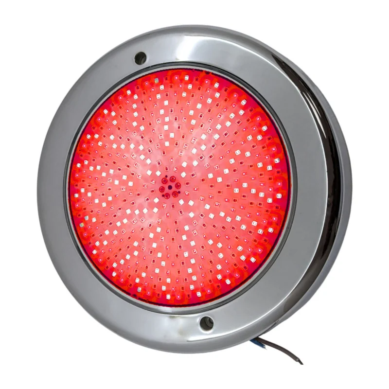 Surface-Mounted LED Pool Light | 35W 12V AC | White + RGB ON/OFF | Premium Stainless Steel