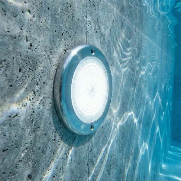 Foco LED para Piscina de Superfície | 35W 12V AC | Branco + RGB ON/OFF | Gama Premium Inox