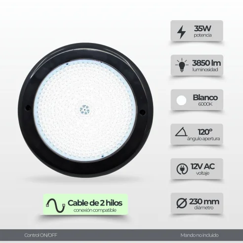 Resin White LED Spotlight 3000k | Swim Home