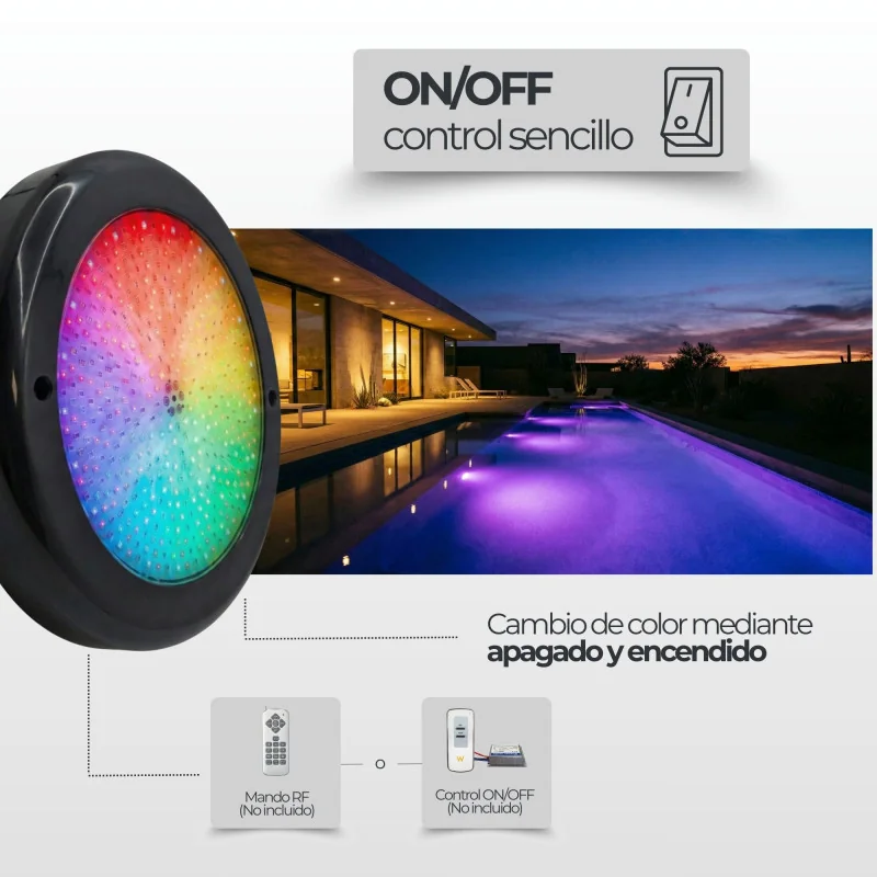 Foco de Piscina RGB Airless 35W - Iluminación LED