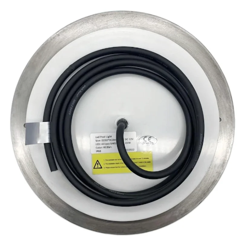 Projetor LED branco frio em aço inoxidável para piscina - 2