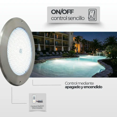 LED pool spotlight Ø28 cm ultra slim 12V AC - 316 stainless steel, 35 W | Swimhome