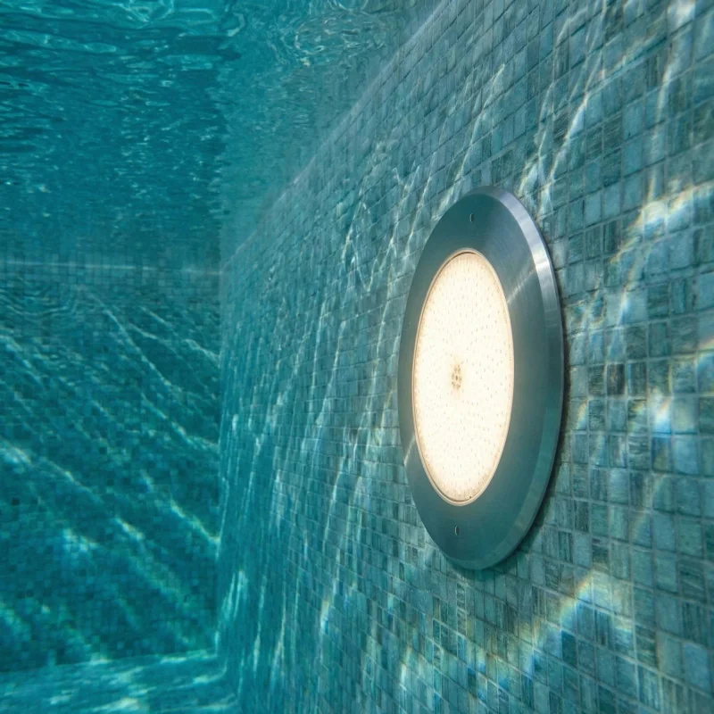 Foco LED Piscina Ø28 cm ultrafino 12V AC – Inox, 35W | Swimhome