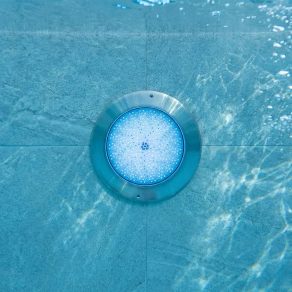 Spot de piscine LED RVB 4 fils 12V DC Ø28 cm ultra slim Ø28 cm | inox 316