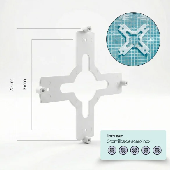 Foco LED para Piscina 35W | Instalação de superfície | Com Cruceta