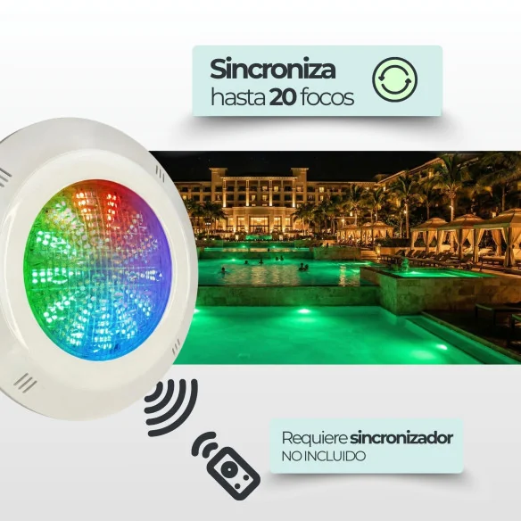 Foco LED Piscina 35W RGB Sincronizado 12V (Superficie) | Swimhome
