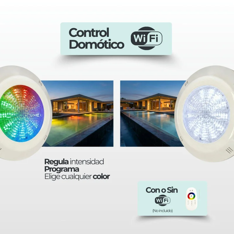 Projecteur de piscine LED 35W RGBW (couleur et blanc) Montage en surface