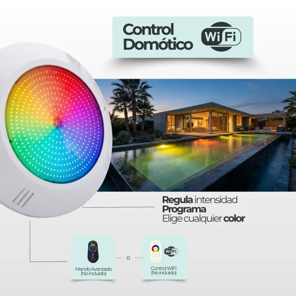 Spot de surface LED RGB 35W pour piscine WiFi