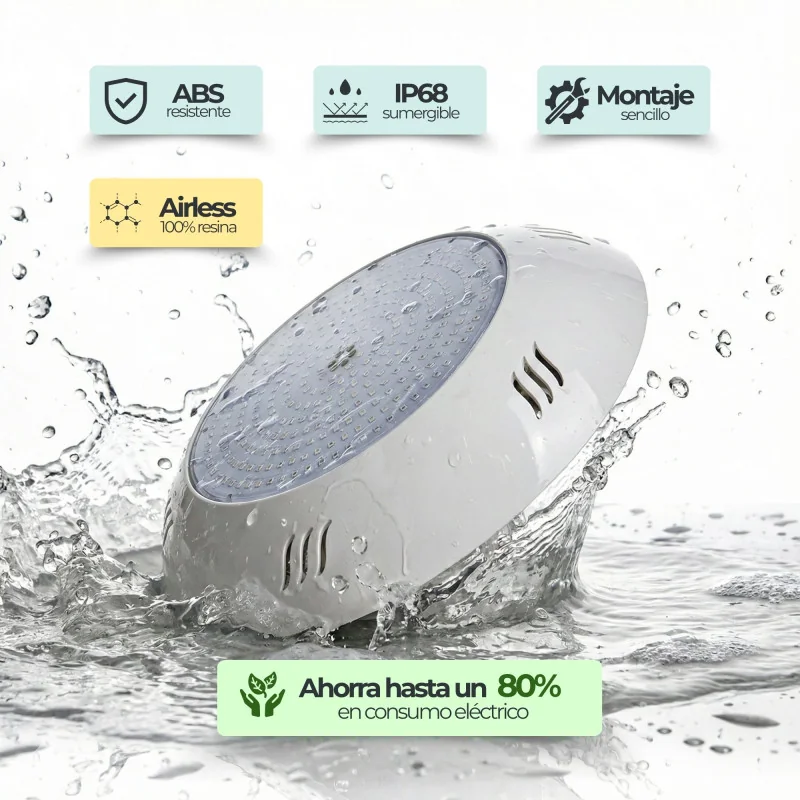 Foco Piscina RGB ON/OFF 35W IP68 | El Mejor Foco Para Su Piscina