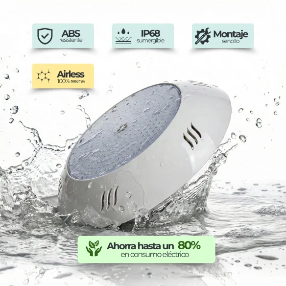 Projetor de Piscina RGB ON/OFF 35W IP68 | O melhor projetor para a sua piscina