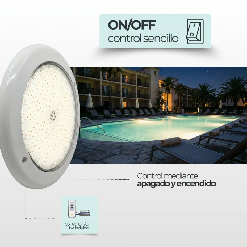 Projecteur LED Piscine Hors-sol 35W Blanc Chaud 3000K | Gamme Premium