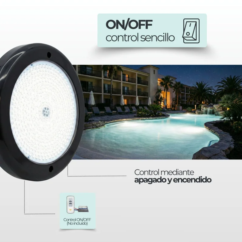 Projecteur LED pour Piscine Blanc Froid 6000K Anthracite - Premium Black