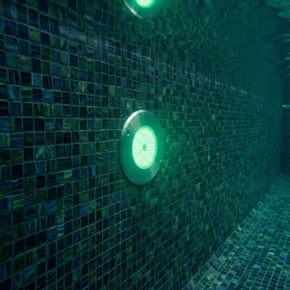 Projetor LED RGB ON/OFF para piscina em aço inoxidável 11 cm