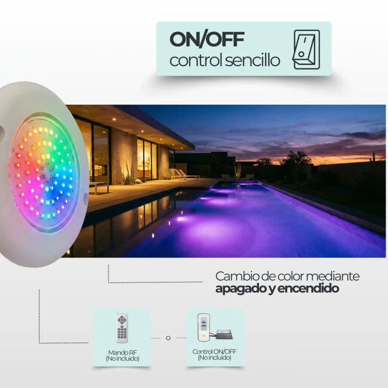 Foco RGB Mini para Escalera o SPA 11Ø CM 6W