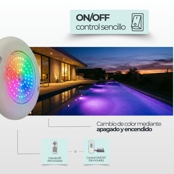 Foco RGB Mini para Escalera o SPA 11Ø CM 6W