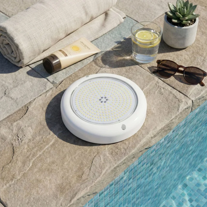 Spot de piscine LED blanc 12V AC en saillie Ø15 cm (10 W) | IP68