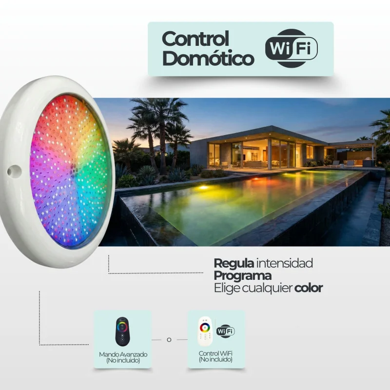 Foco LED RGB de pequeño diámetro Ø15CM ABS | Swimhome