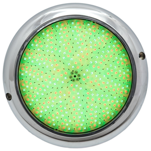 Foco LED piscina RGB ON/OFF 12V AC Ø15 cm | Acero Inox