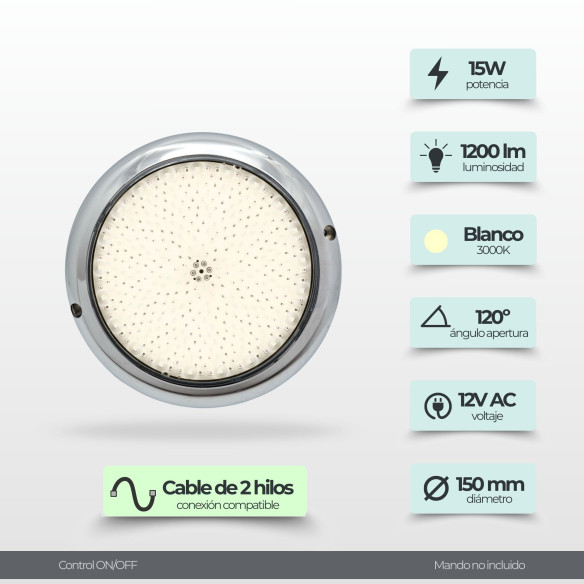 Spot de piscine LED 15 cm de diamètre | Petite taille | Swimhome