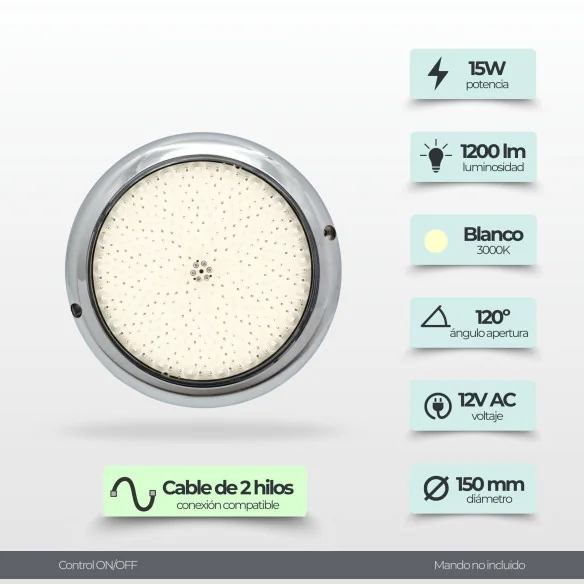 Spot de piscine LED 15 cm de diamètre | Petite taille | Swimhome