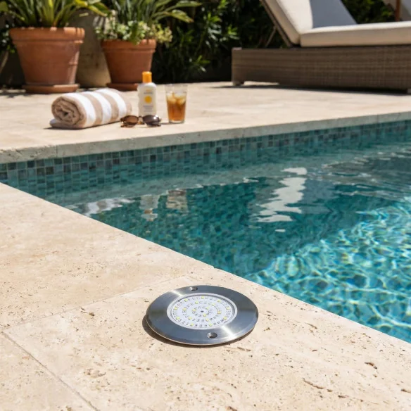 Warm White Stainless Steel LED Pool Light | 6W 12V AC