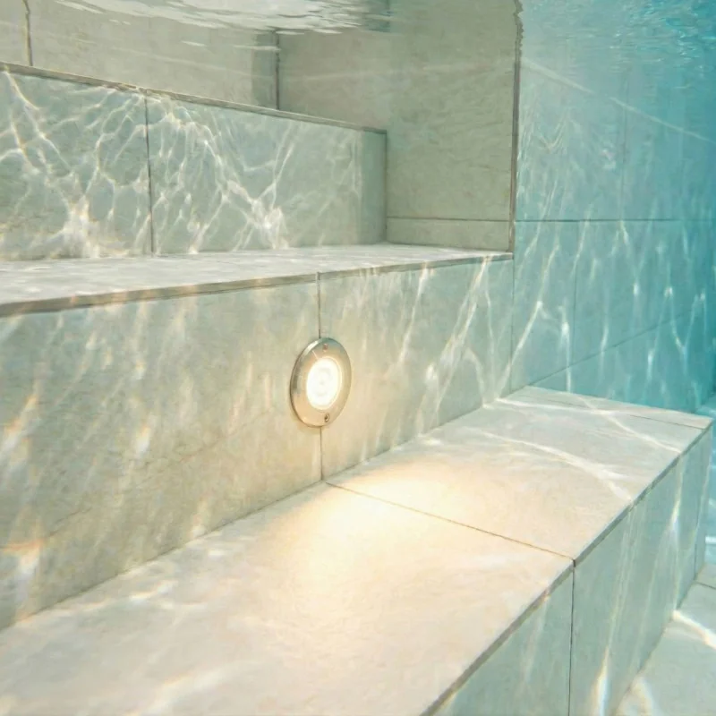 Foco LED Piscina Branco Quente Aço Inoxidável | 6W 12V