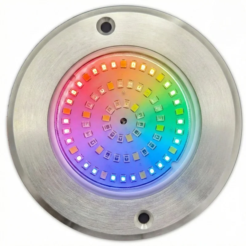 Mini Stainless Steel RGBW LED Pool Spotlight - 5-Wire Cable