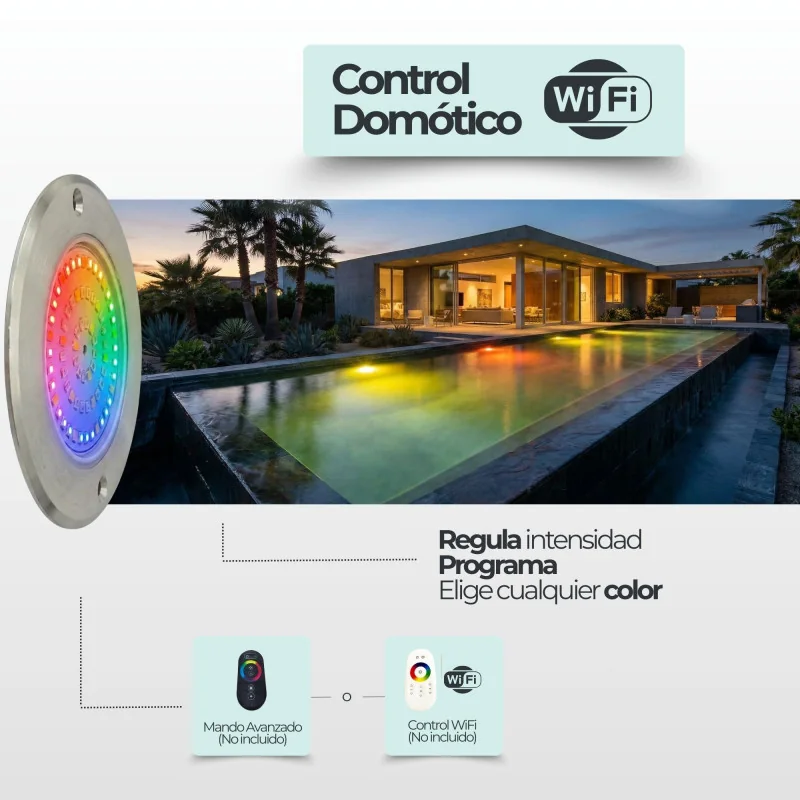 Mini Stainless Steel LED Pool Spotlight | 4-Wire RGB