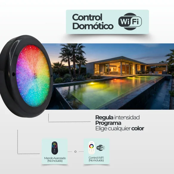 Projetor LED RGB de pequeno diâmetro Ø15CM ABS Swimhome