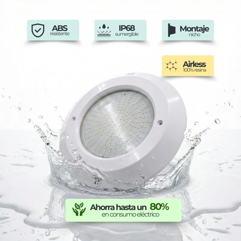 35W 12V AC LED Pool Light for Niche - White + RGB