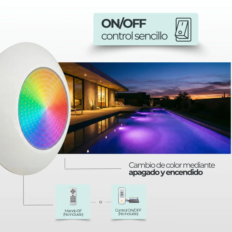 35W LED Pool Light for Niche - RGB 12V AC