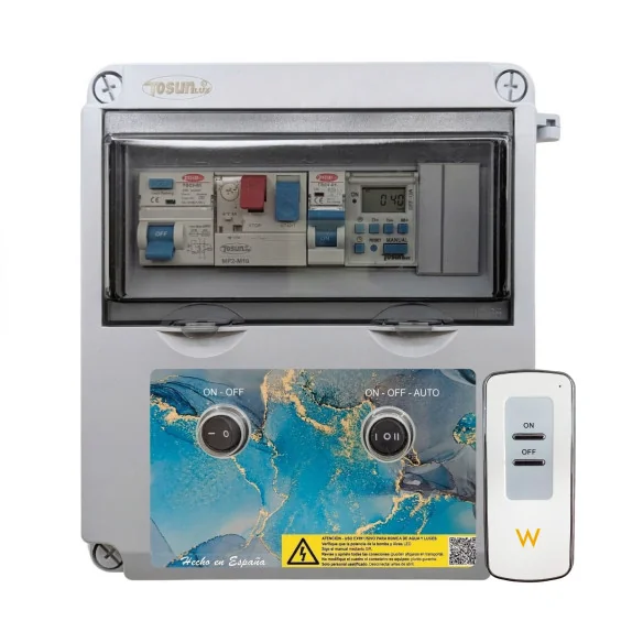 Quadro elétrico básico para piscina com transformador de 50W