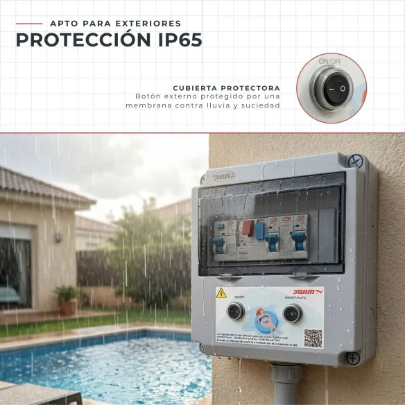 Painel eléctrico de piscina adequado para Clorador com transformador