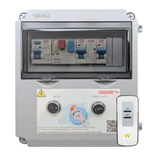 Swimming pool electrical panel suitable for chlorinator with transformer