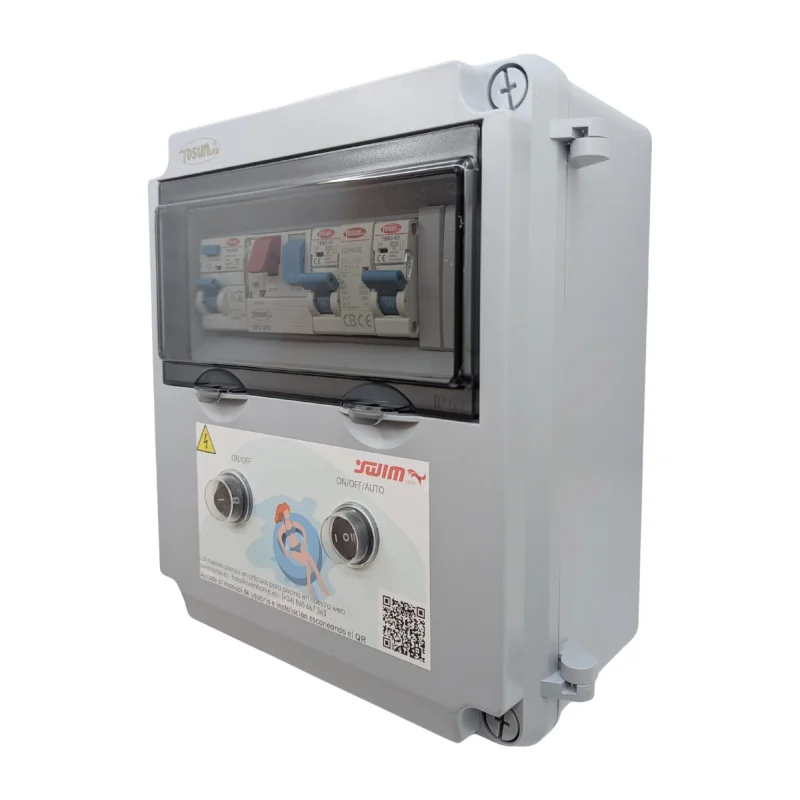 Swimming pool electrical panel suitable for chlorinator with transformer